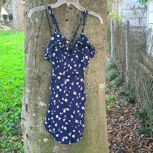 Allison New York navy blue floral romper